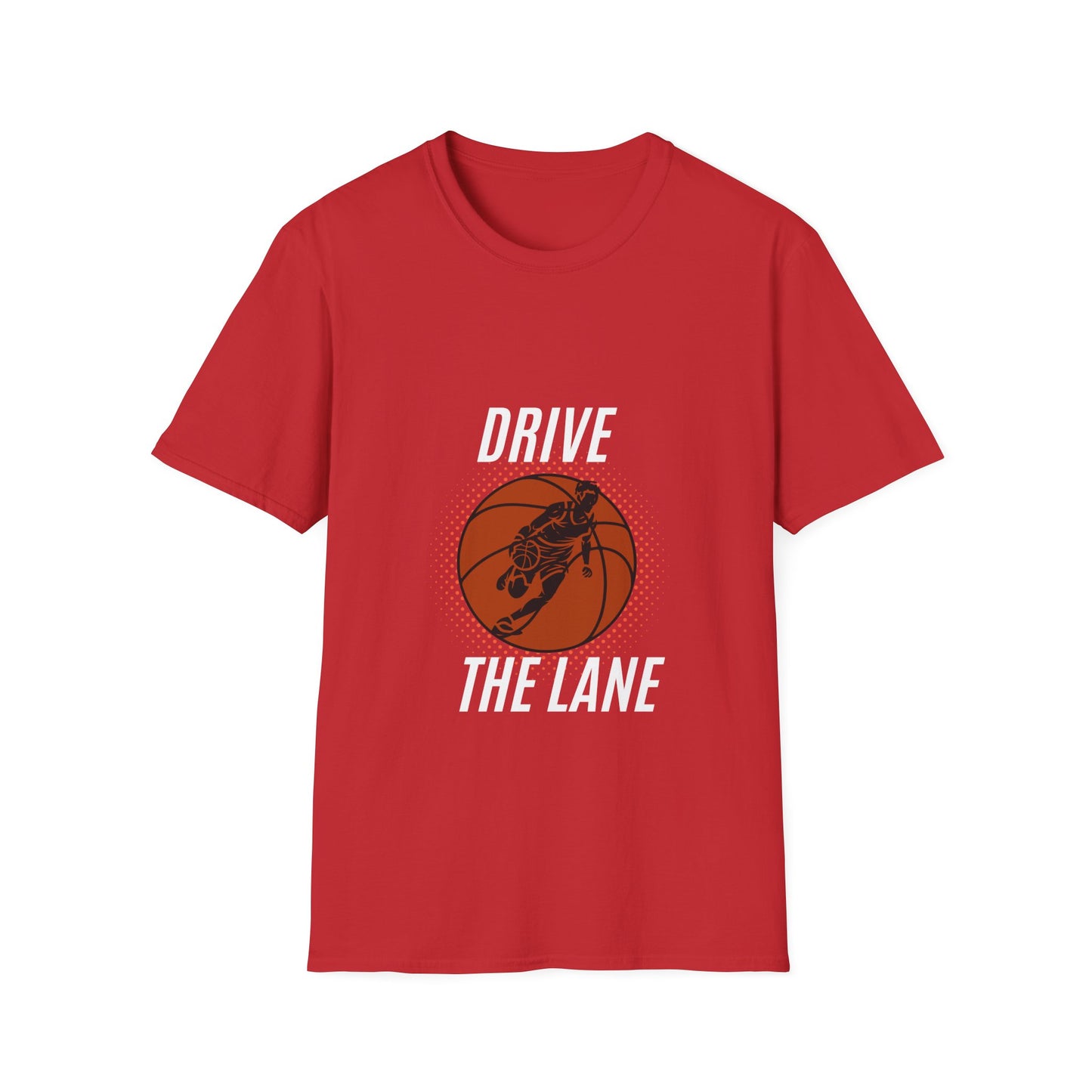 Drive the Lane Basketball T-Shirt - Unisex Softstyle Tee for Sports Lovers