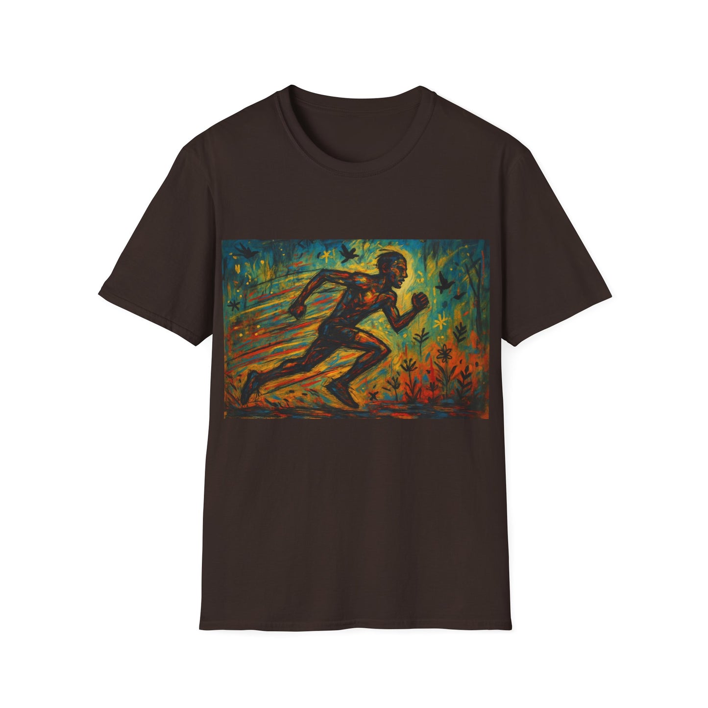 Dynamic Art Running T-Shirt - Inspired Fitness Gift, Activewear, Motivational Tee, Gift for Runners, Sports Apparel