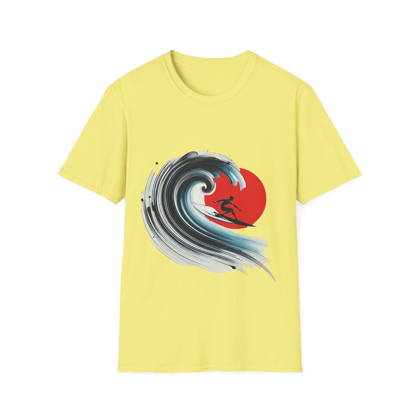 Surfing Wave Unisex Softstyle T-Shirt - Perfect for Beach Lovers
