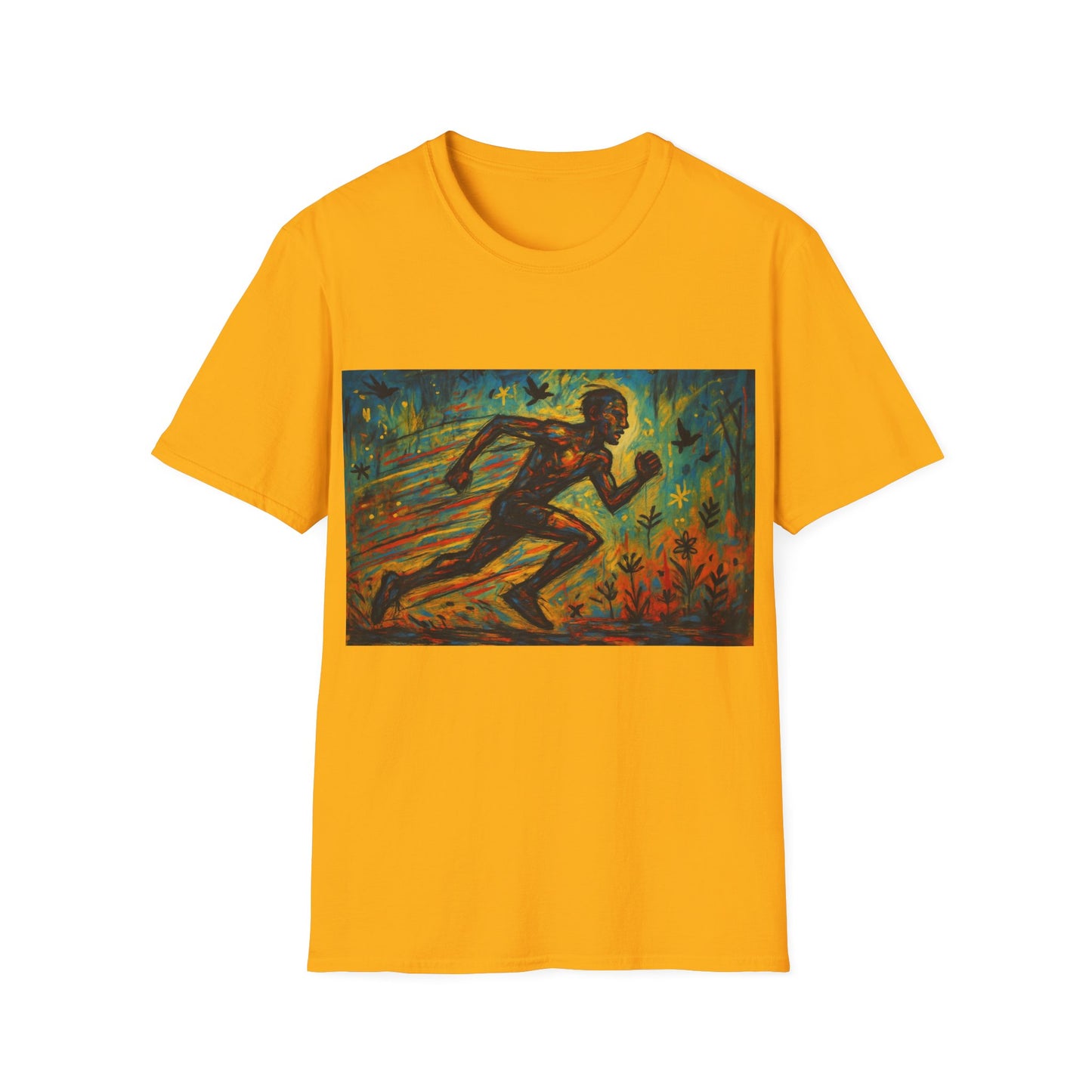 Dynamic Art Running T-Shirt - Inspired Fitness Gift, Activewear, Motivational Tee, Gift for Runners, Sports Apparel