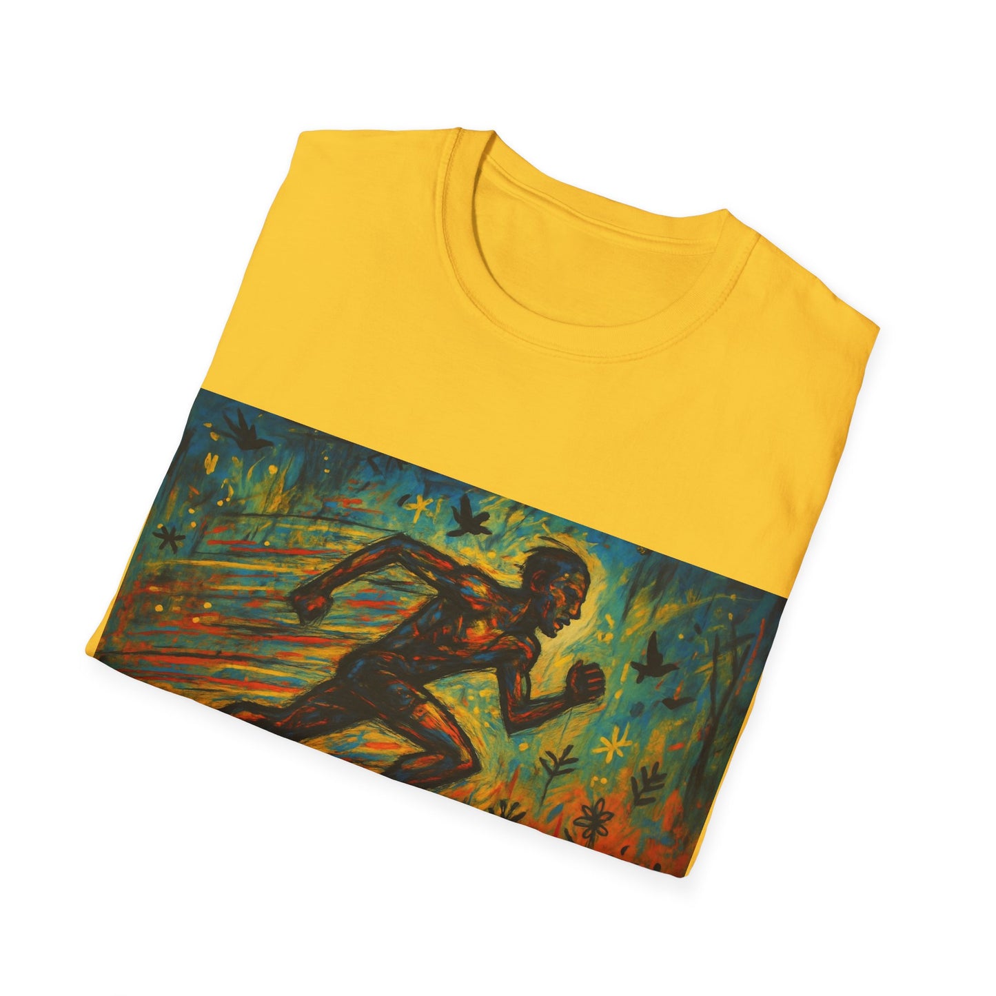 Dynamic Art Running T-Shirt - Inspired Fitness Gift, Activewear, Motivational Tee, Gift for Runners, Sports Apparel
