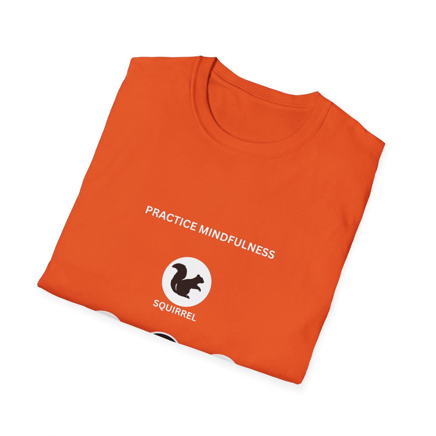 Mindfulness Squirrel T-Shirt, Yoga Shirt, Peace and Love Tee, Unisex Relaxed Fit, Gift for Yogis and Mindfulness Practitioners