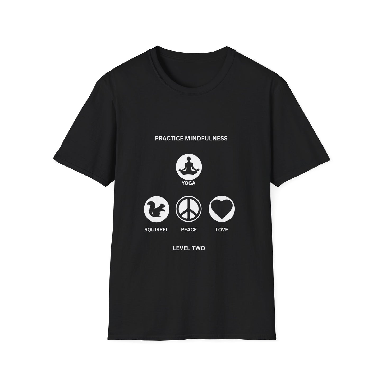 Mindfulness Unisex T-Shirt, Yoga Apparel, Peace & Love Tee, Meditation Gift, Casual Wear, Self-Care Shirt