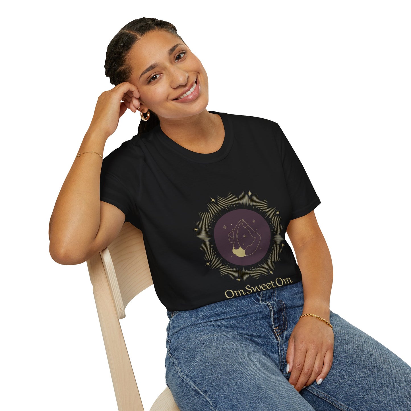 Om Sweet Om Unisex Softstyle T-Shirt - Comfortable Spiritual Wear