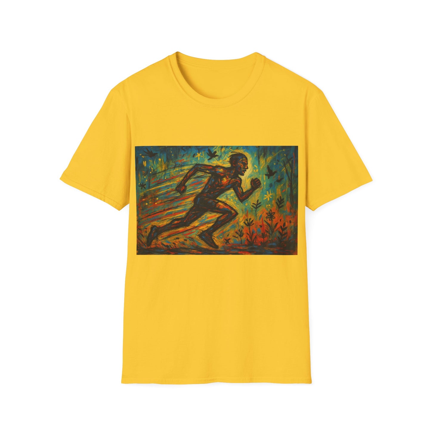 Dynamic Art Running T-Shirt - Inspired Fitness Gift, Activewear, Motivational Tee, Gift for Runners, Sports Apparel
