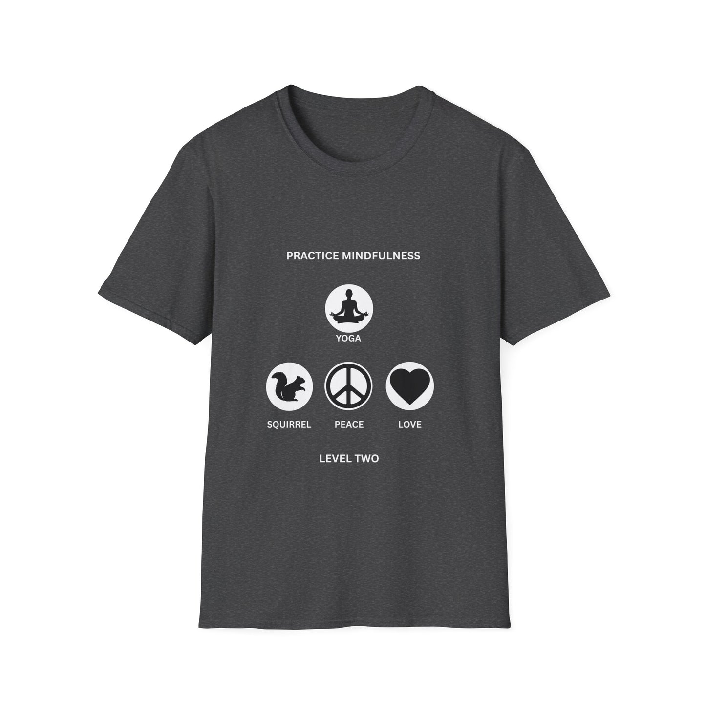 Mindfulness Unisex T-Shirt, Yoga Apparel, Peace & Love Tee, Meditation Gift, Casual Wear, Self-Care Shirt