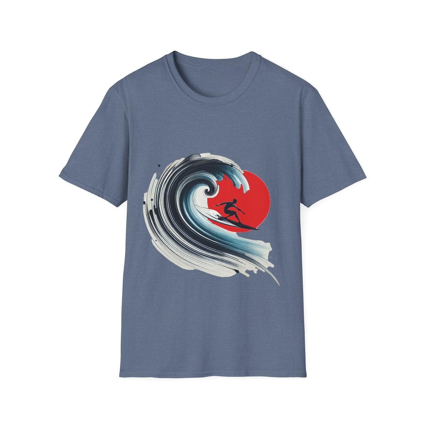 Surfing Wave Unisex Softstyle T-Shirt - Perfect for Beach Lovers