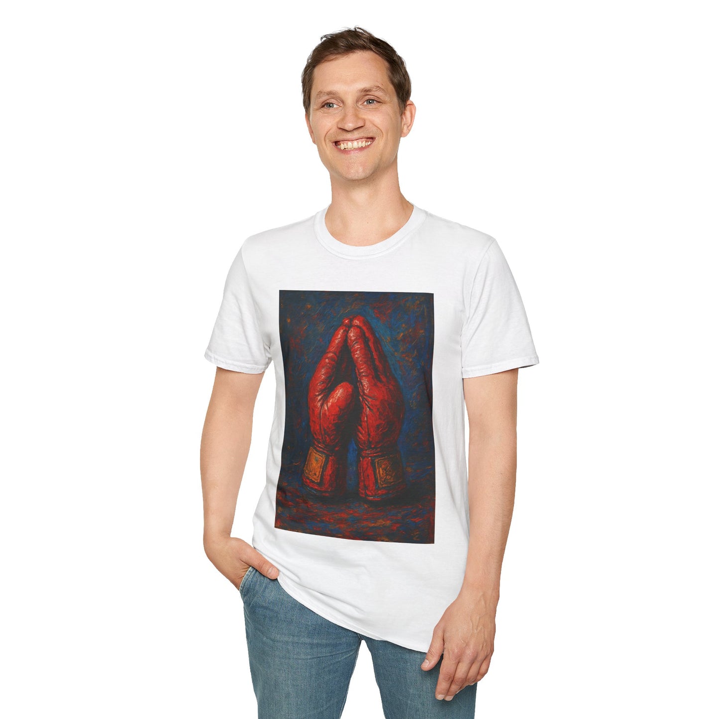 Artistic Boxing Gloves T-Shirt, Unisex Graphic Tee, Sports Apparel, Gift for Sports Lovers, Unique Statement Shirt