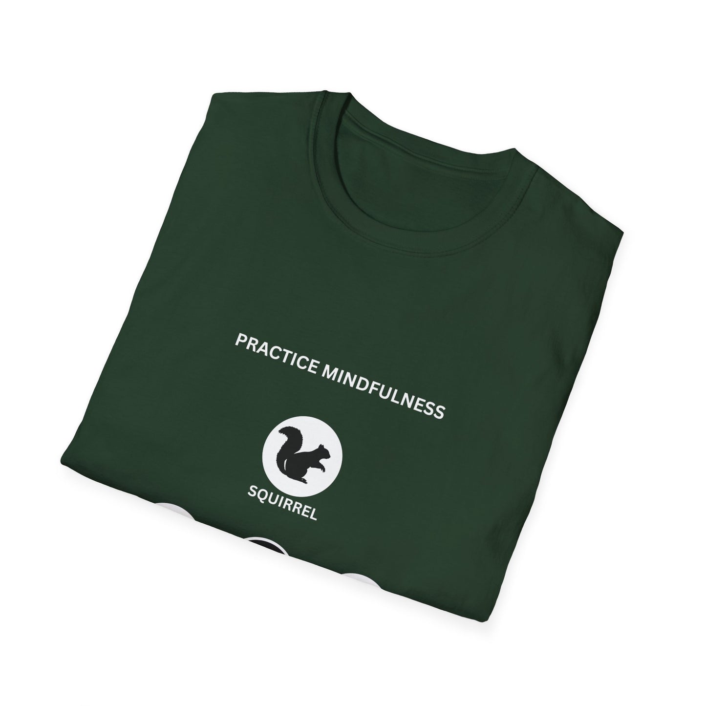 Mindfulness Squirrel T-Shirt, Yoga Tee, Peaceful Apparel, Beginner's Mind, Gift for Yogis, Meditation Shirt