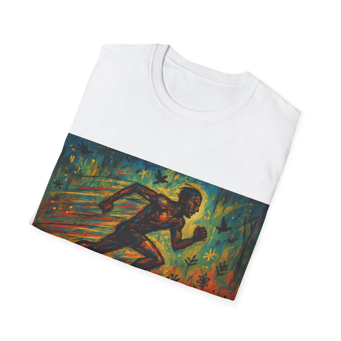 Dynamic Art Running T-Shirt - Inspired Fitness Gift, Activewear, Motivational Tee, Gift for Runners, Sports Apparel