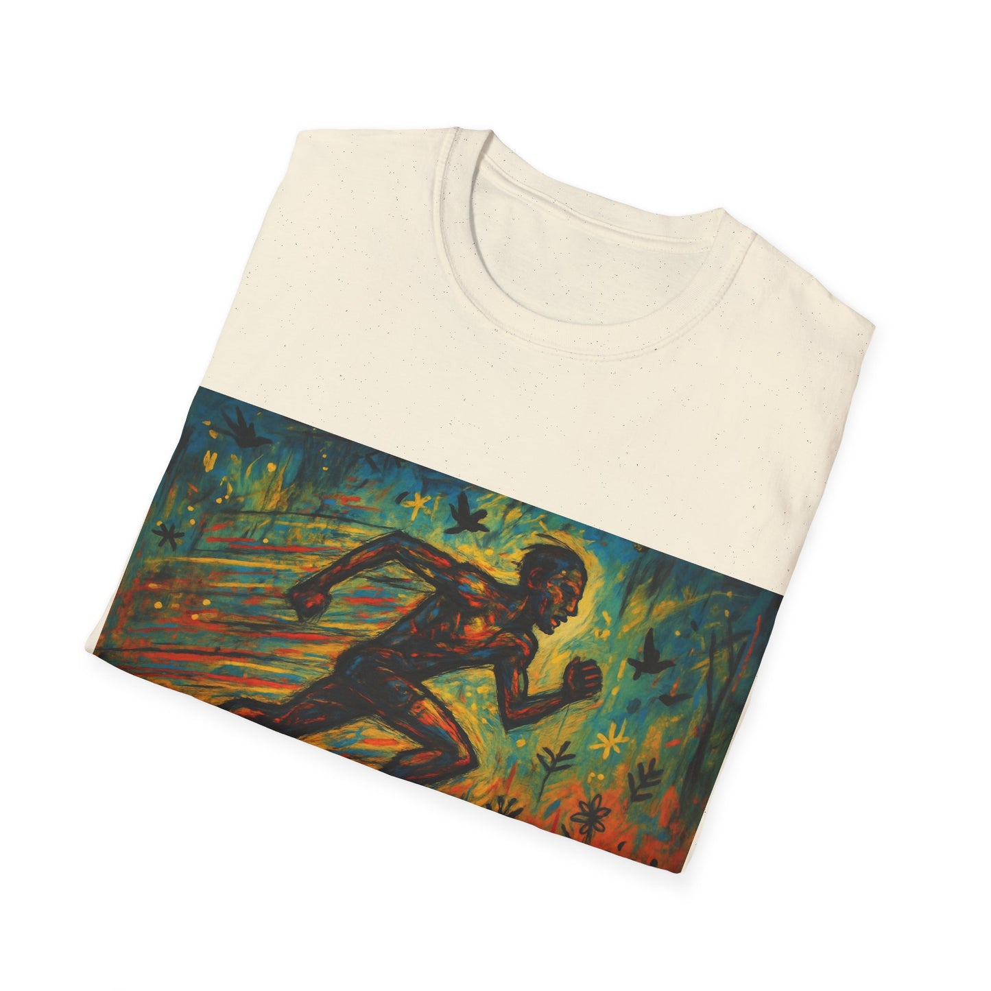 Dynamic Art Running T-Shirt - Inspired Fitness Gift, Activewear, Motivational Tee, Gift for Runners, Sports Apparel