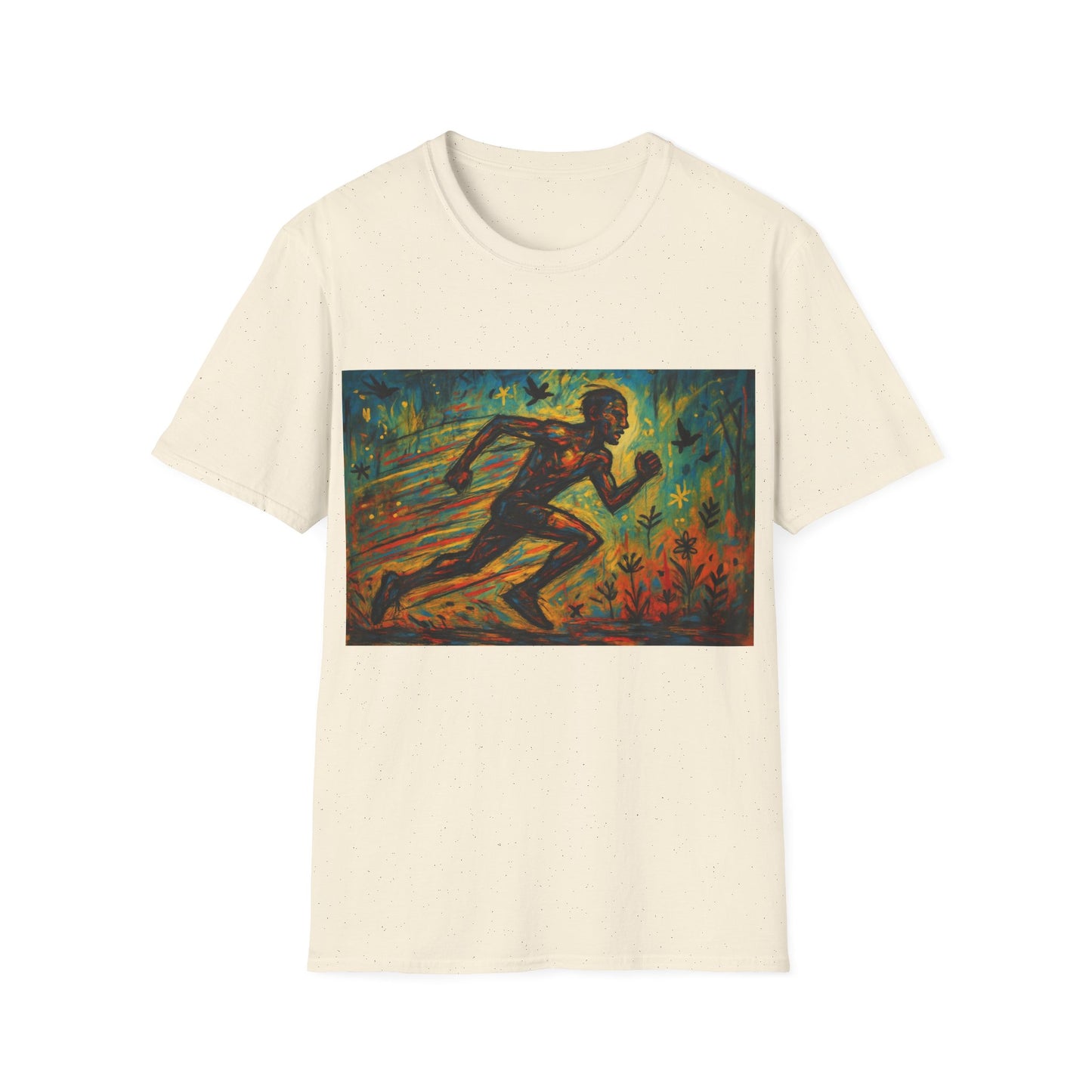 Dynamic Art Running T-Shirt - Inspired Fitness Gift, Activewear, Motivational Tee, Gift for Runners, Sports Apparel