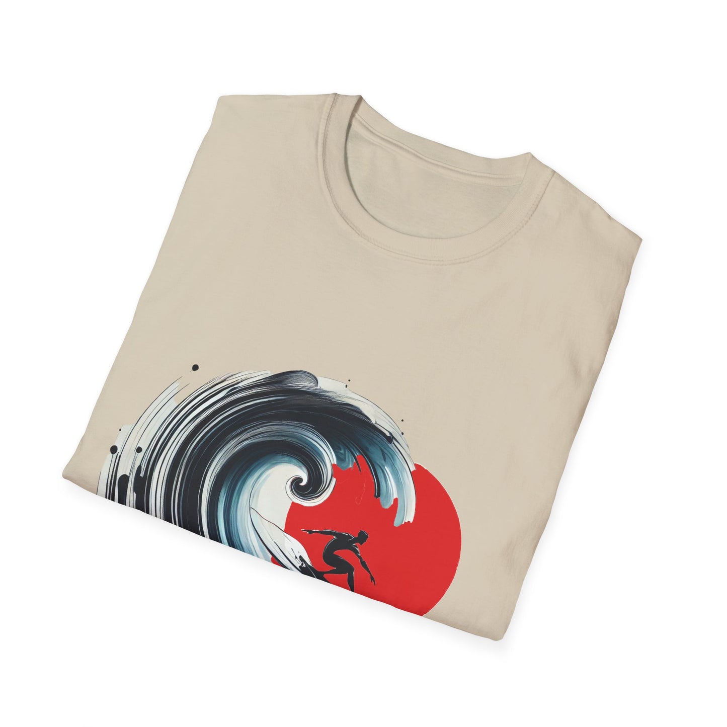Surfing Wave Unisex Softstyle T-Shirt - Perfect for Beach Lovers