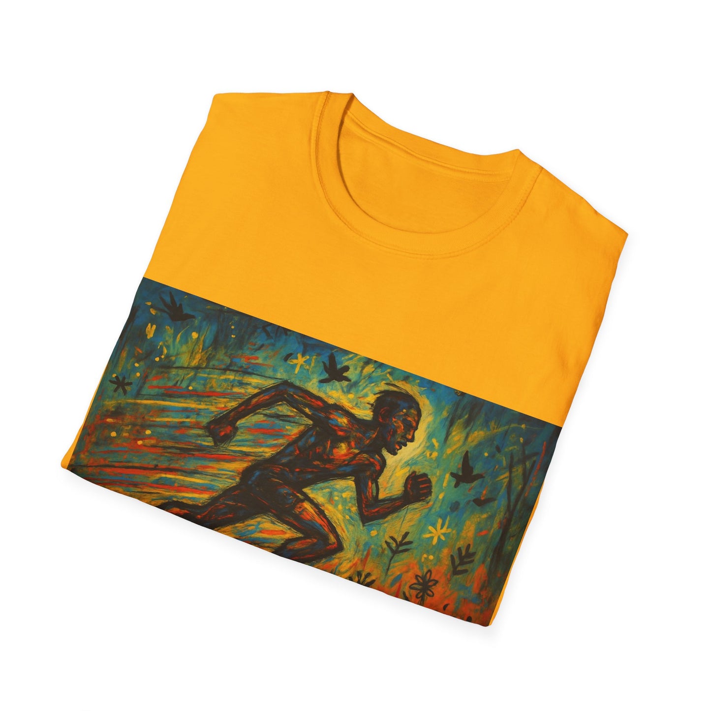 Dynamic Art Running T-Shirt - Inspired Fitness Gift, Activewear, Motivational Tee, Gift for Runners, Sports Apparel