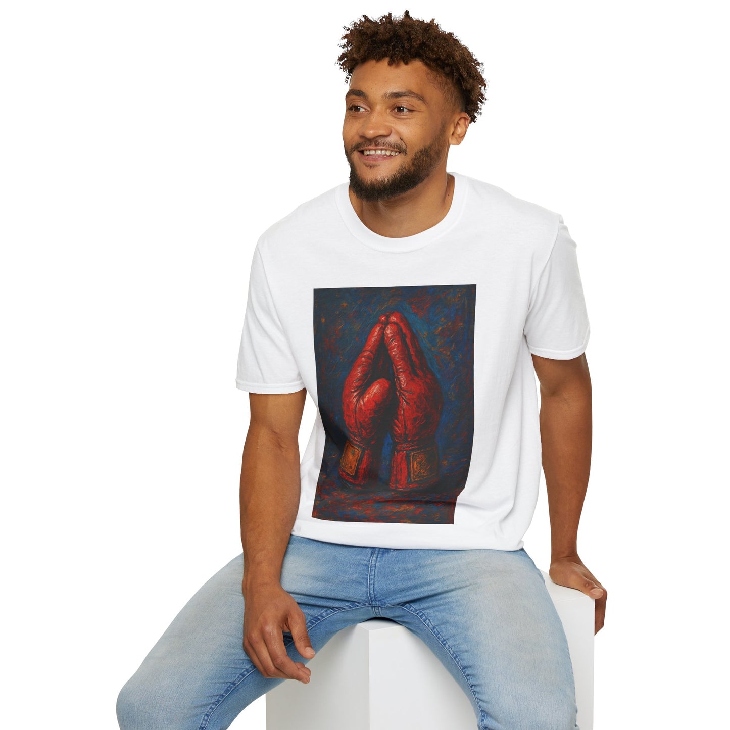Artistic Boxing Gloves T-Shirt, Unisex Graphic Tee, Sports Apparel, Gift for Sports Lovers, Unique Statement Shirt