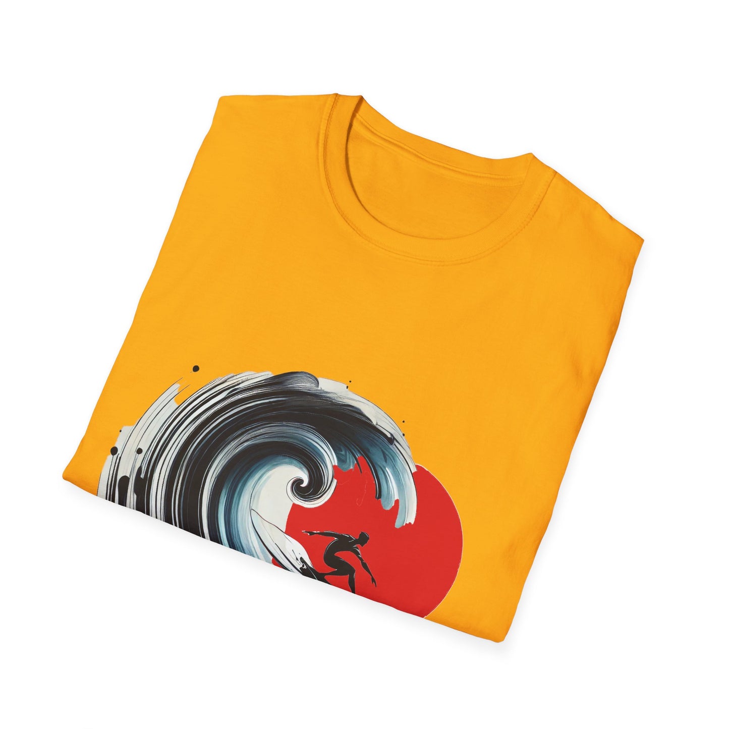 Surfing Wave Unisex Softstyle T-Shirt - Perfect for Beach Lovers
