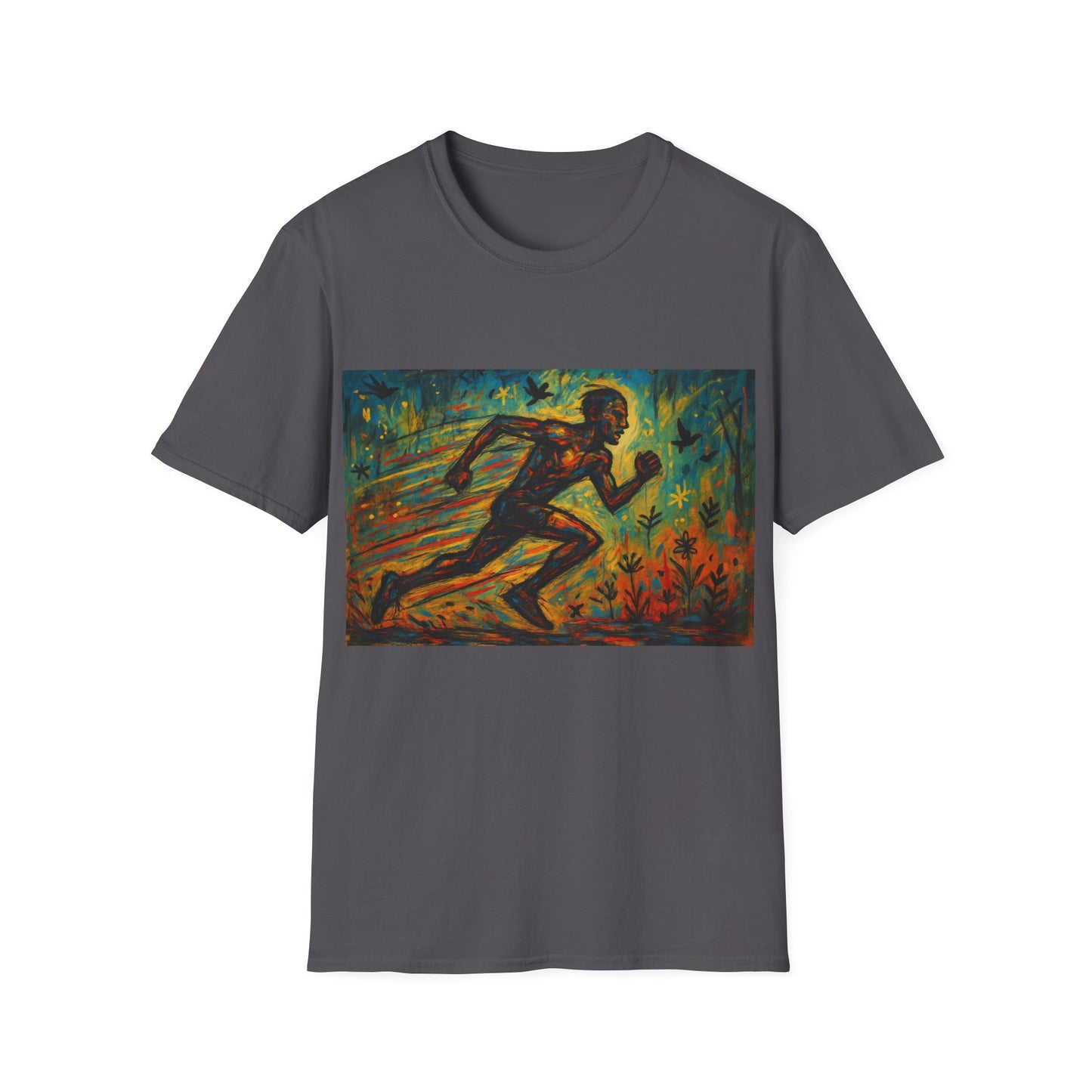 Dynamic Art Running T-Shirt - Inspired Fitness Gift, Activewear, Motivational Tee, Gift for Runners, Sports Apparel