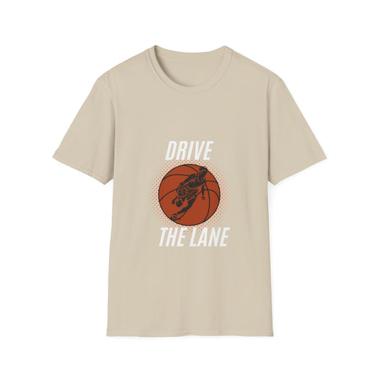Drive the Lane Basketball T-Shirt - Unisex Softstyle Tee for Sports Lovers