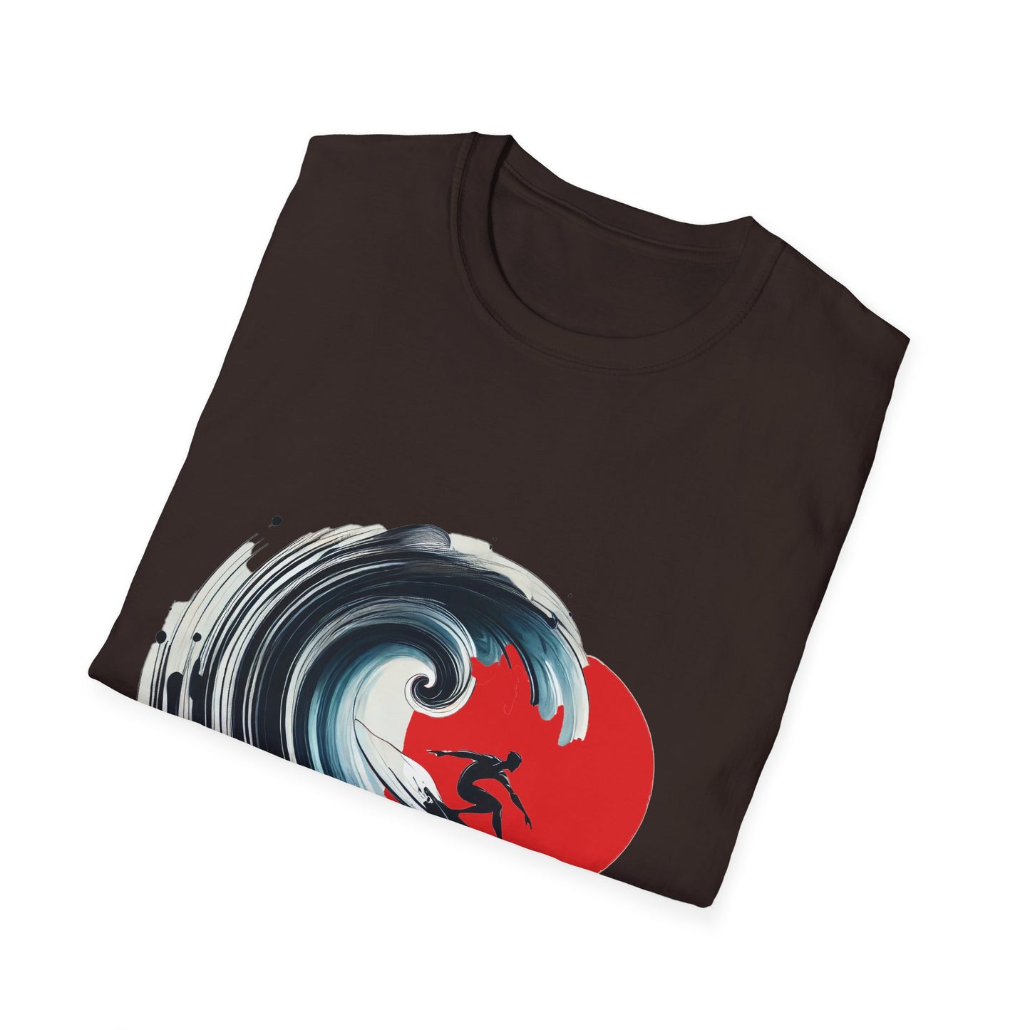 Surfing Wave Unisex Softstyle T-Shirt - Perfect for Beach Lovers