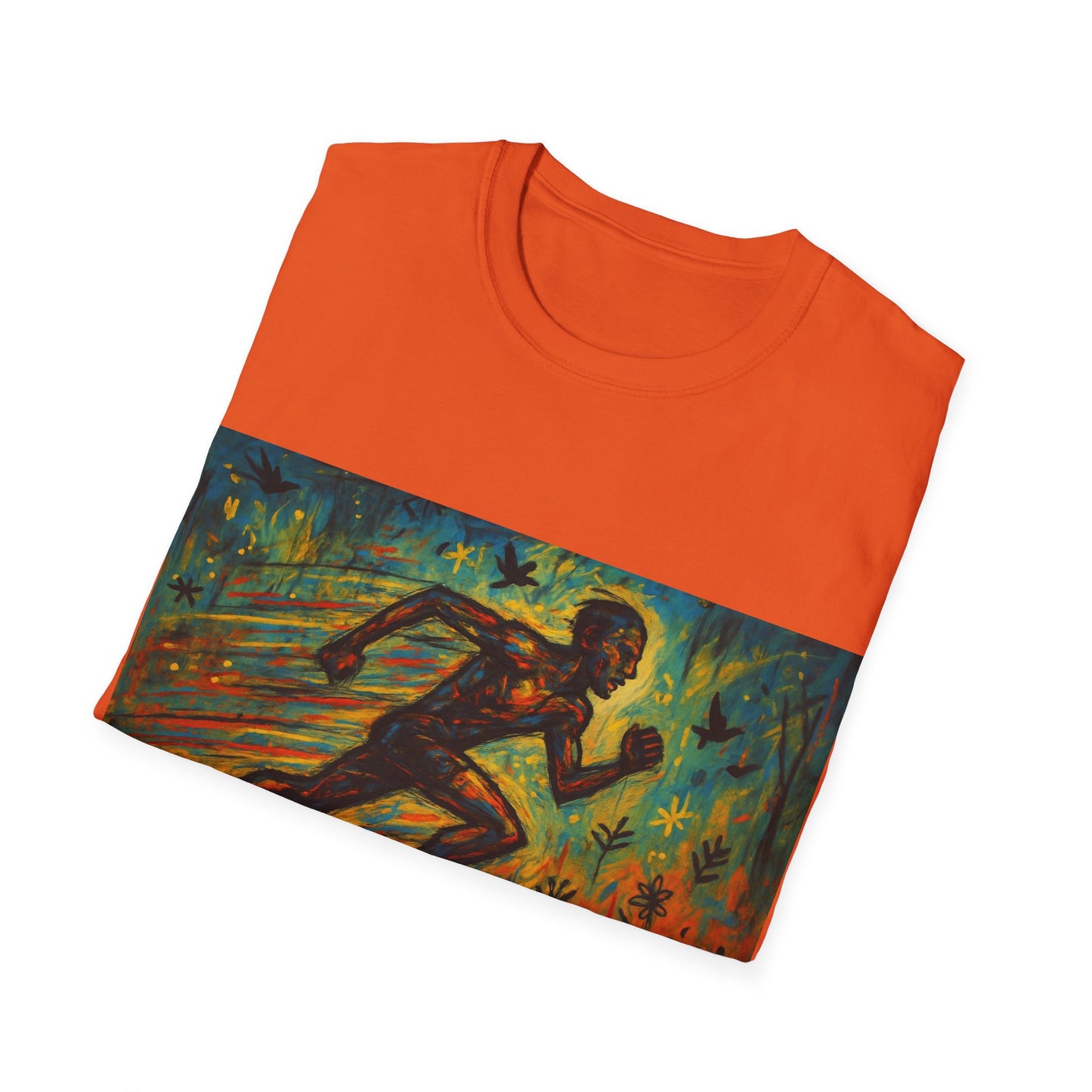 Dynamic Art Running T-Shirt - Inspired Fitness Gift, Activewear, Motivational Tee, Gift for Runners, Sports Apparel