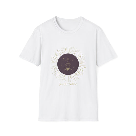 Unisex Softstyle T-Shirt - Inspirational 'Just Breathe' Tee, Relaxation Gift, Mindfulness Apparel, Meditation Shirt, Casual Outfit