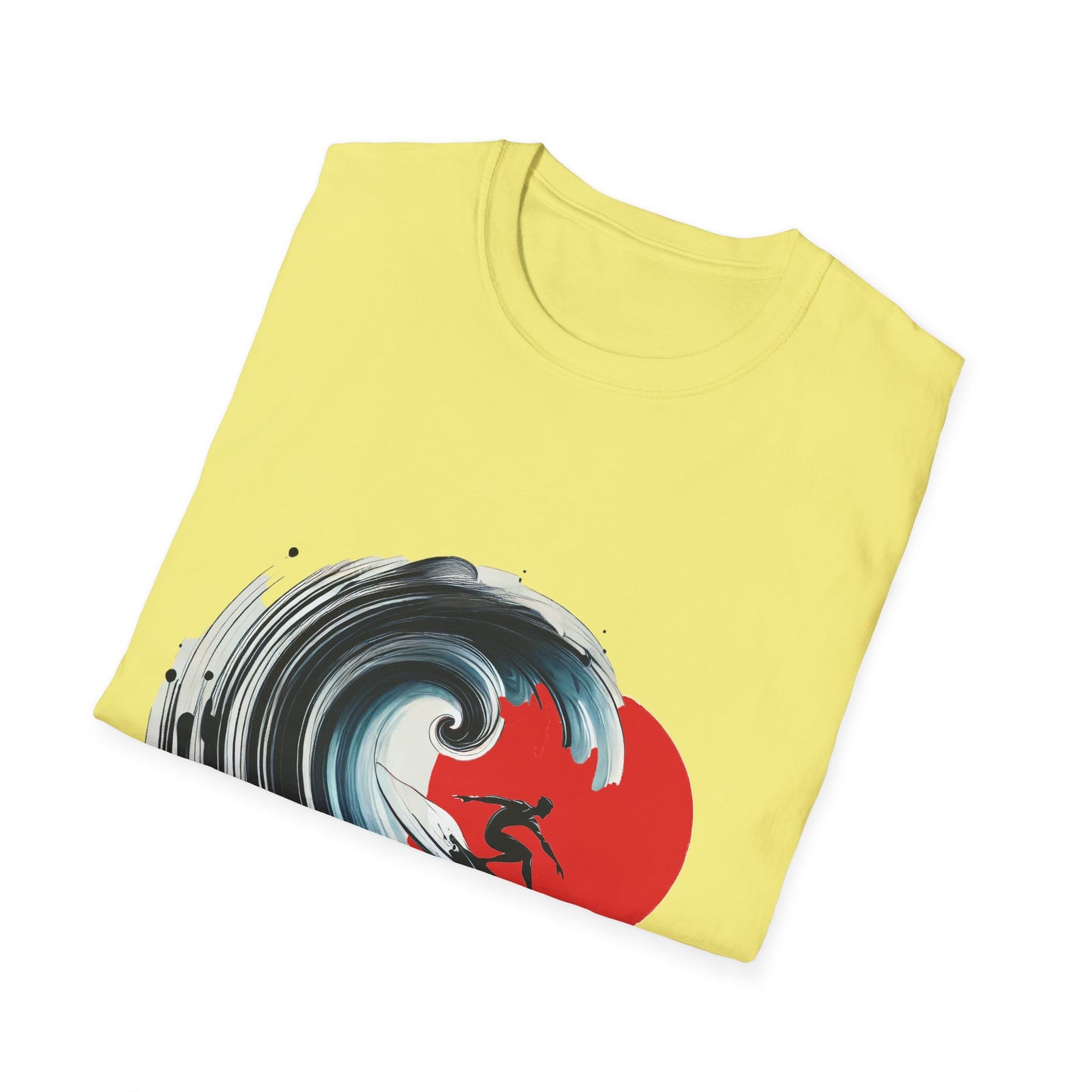 Surfing Wave Unisex Softstyle T-Shirt - Perfect for Beach Lovers