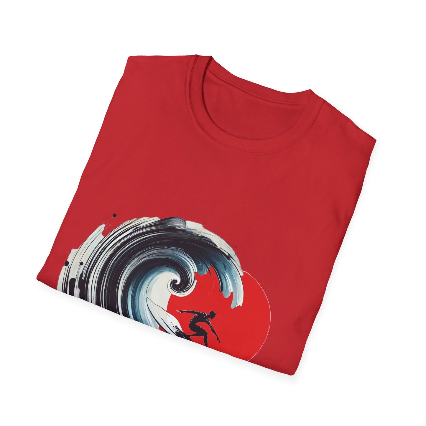Surfing Wave Unisex Softstyle T-Shirt - Perfect for Beach Lovers
