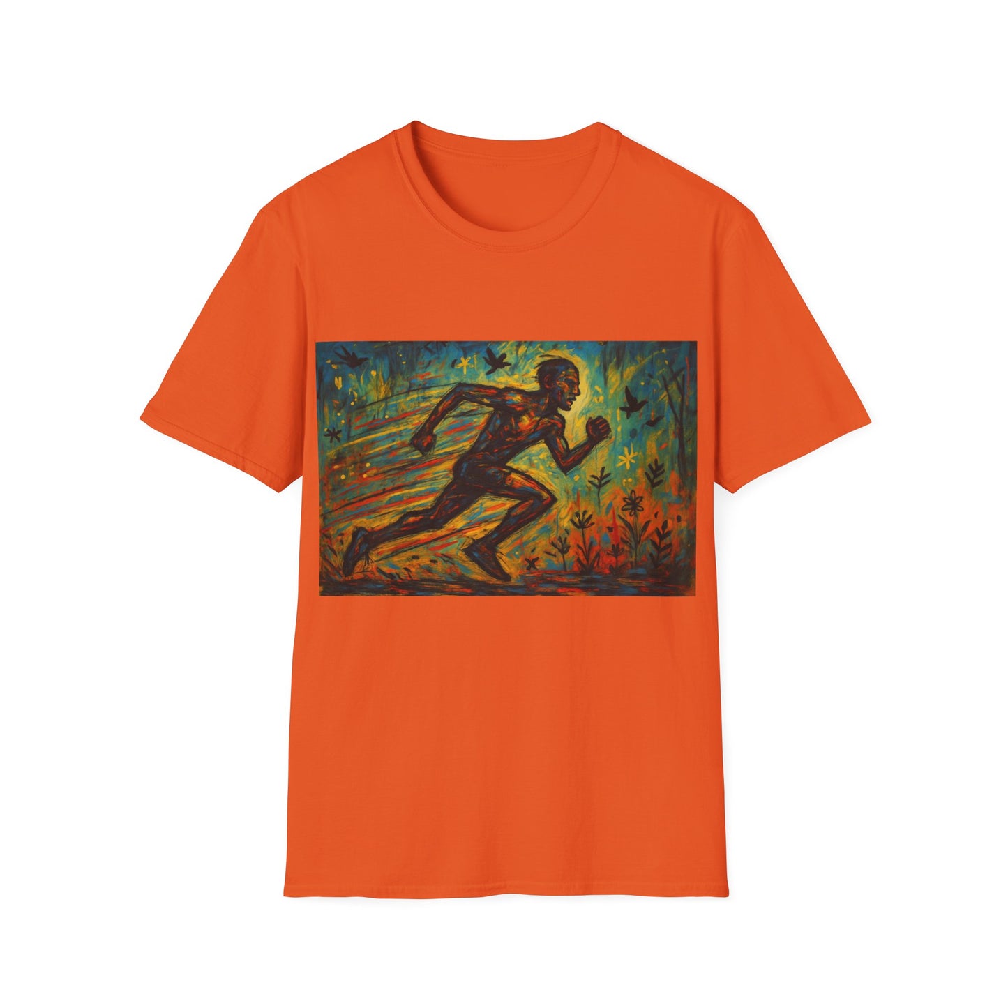 Dynamic Art Running T-Shirt - Inspired Fitness Gift, Activewear, Motivational Tee, Gift for Runners, Sports Apparel