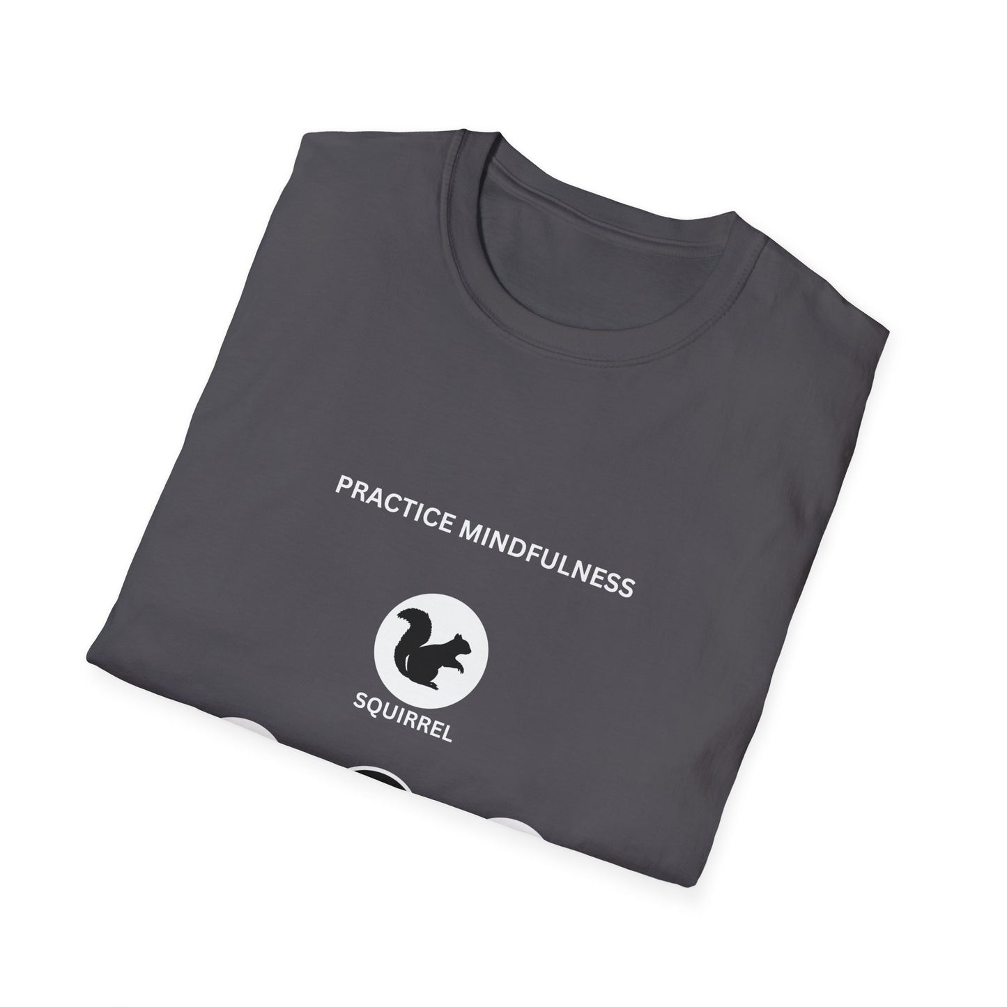 Mindfulness Squirrel T-Shirt, Yoga Tee, Peaceful Apparel, Beginner's Mind, Gift for Yogis, Meditation Shirt