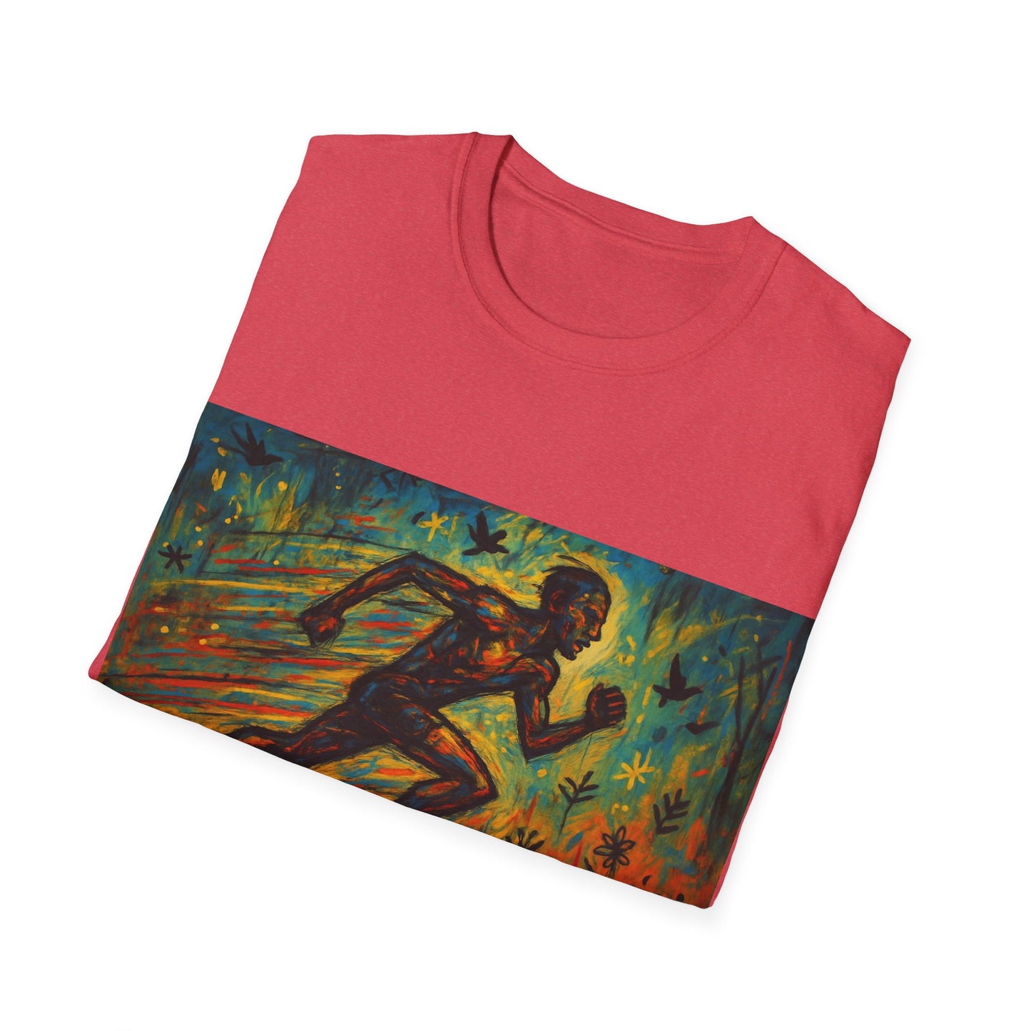 Dynamic Art Running T-Shirt - Inspired Fitness Gift, Activewear, Motivational Tee, Gift for Runners, Sports Apparel