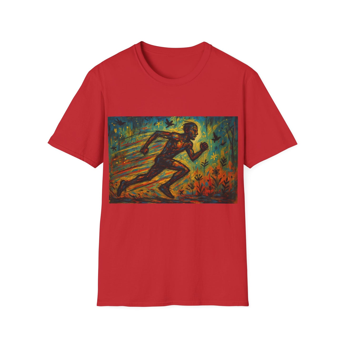 Dynamic Art Running T-Shirt - Inspired Fitness Gift, Activewear, Motivational Tee, Gift for Runners, Sports Apparel