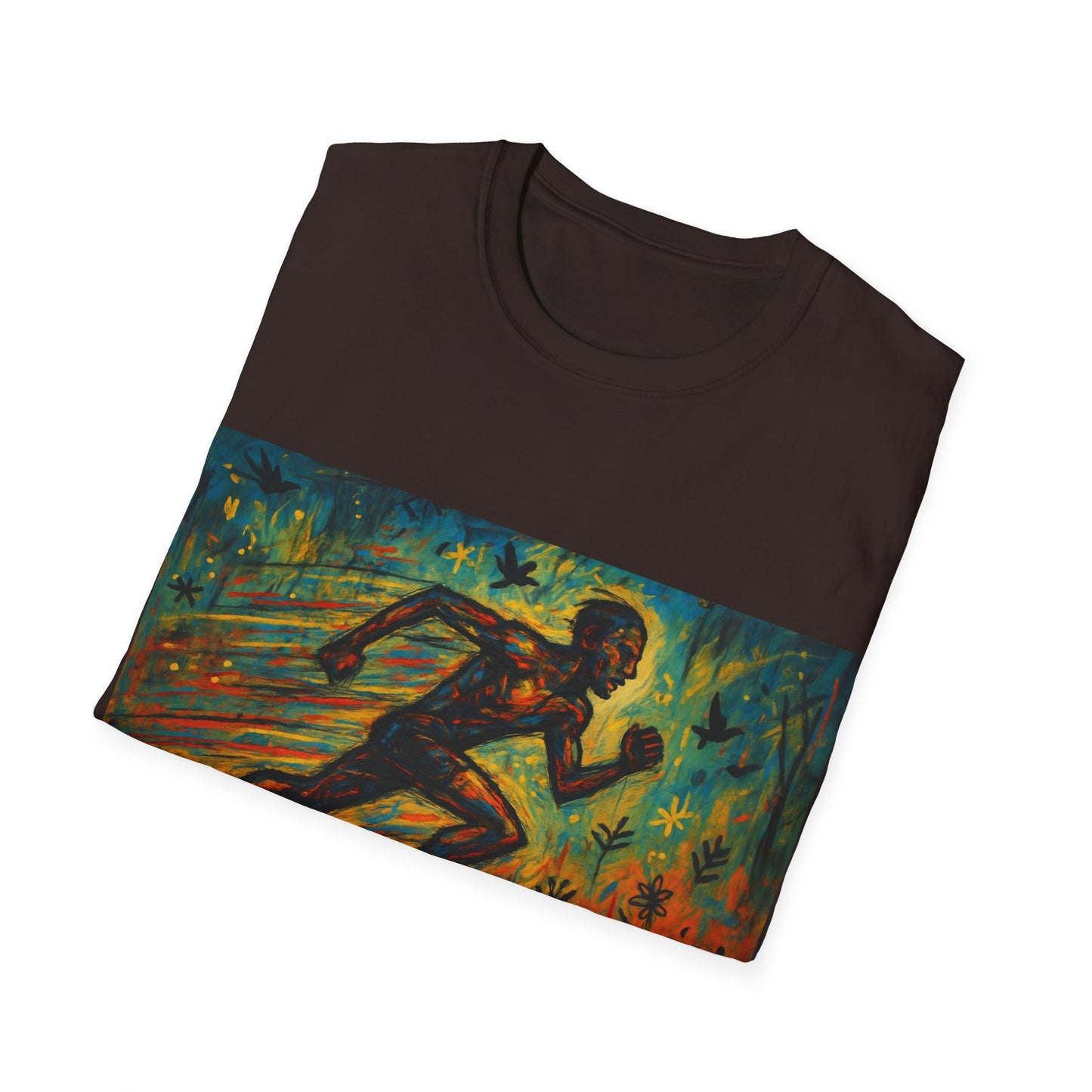 Dynamic Art Running T-Shirt - Inspired Fitness Gift, Activewear, Motivational Tee, Gift for Runners, Sports Apparel