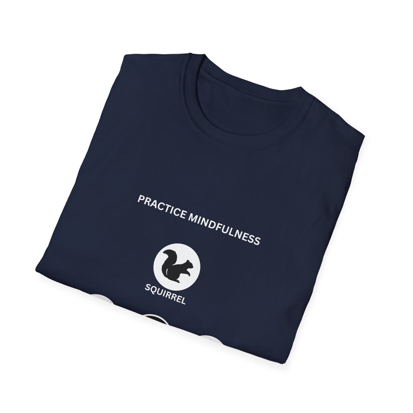 Mindfulness Squirrel T-Shirt, Yoga Tee, Peaceful Apparel, Beginner's Mind, Gift for Yogis, Meditation Shirt