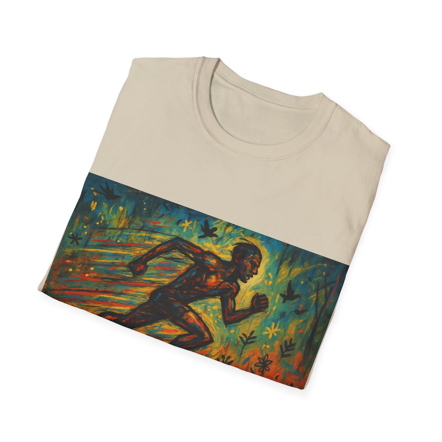Dynamic Art Running T-Shirt - Inspired Fitness Gift, Activewear, Motivational Tee, Gift for Runners, Sports Apparel
