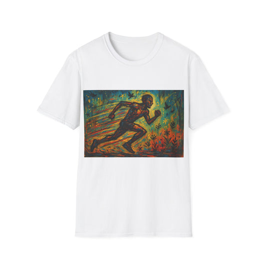 Dynamic Art Running T-Shirt - Inspired Fitness Gift, Activewear, Motivational Tee, Gift for Runners, Sports Apparel