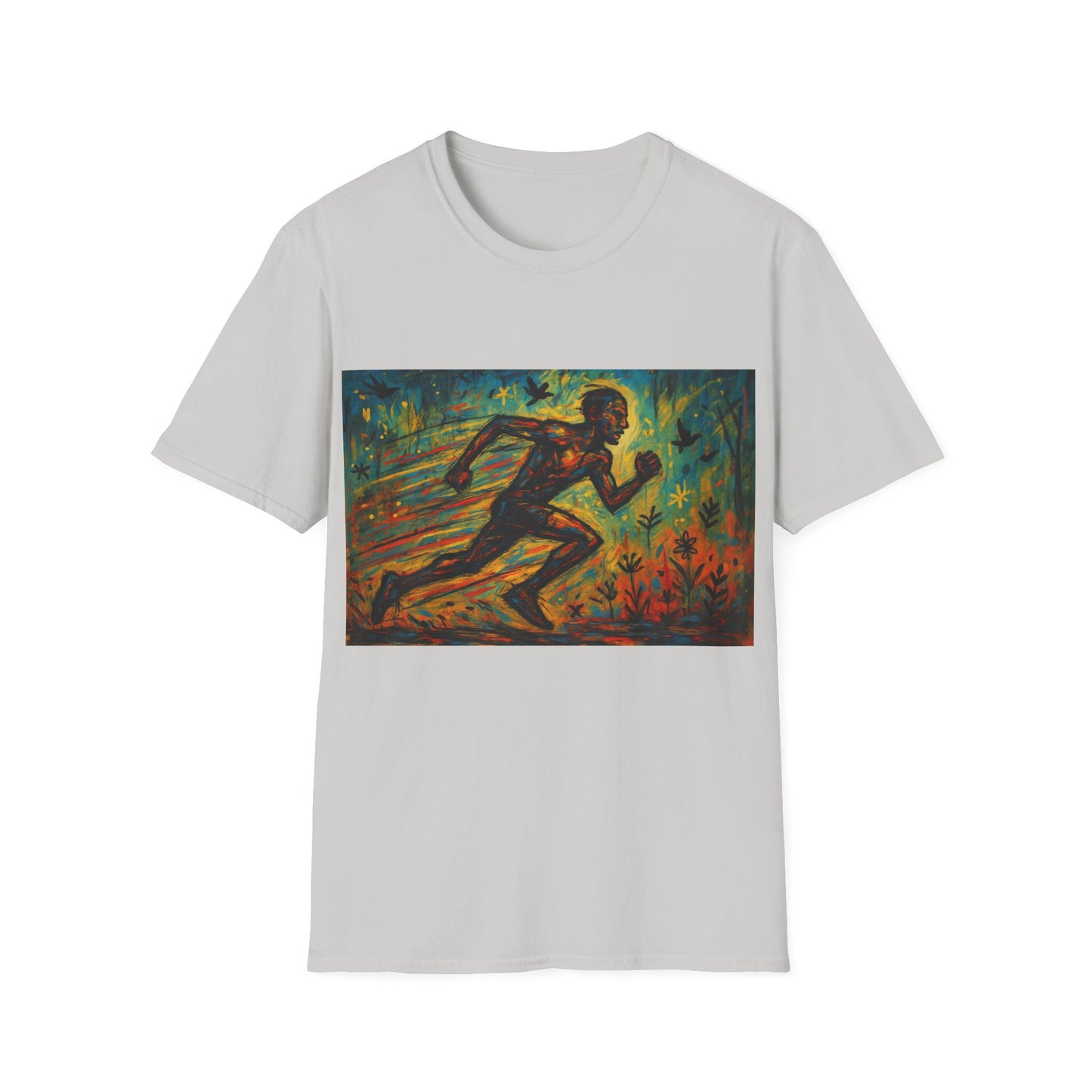 Dynamic Art Running T-Shirt - Inspired Fitness Gift, Activewear, Motivational Tee, Gift for Runners, Sports Apparel