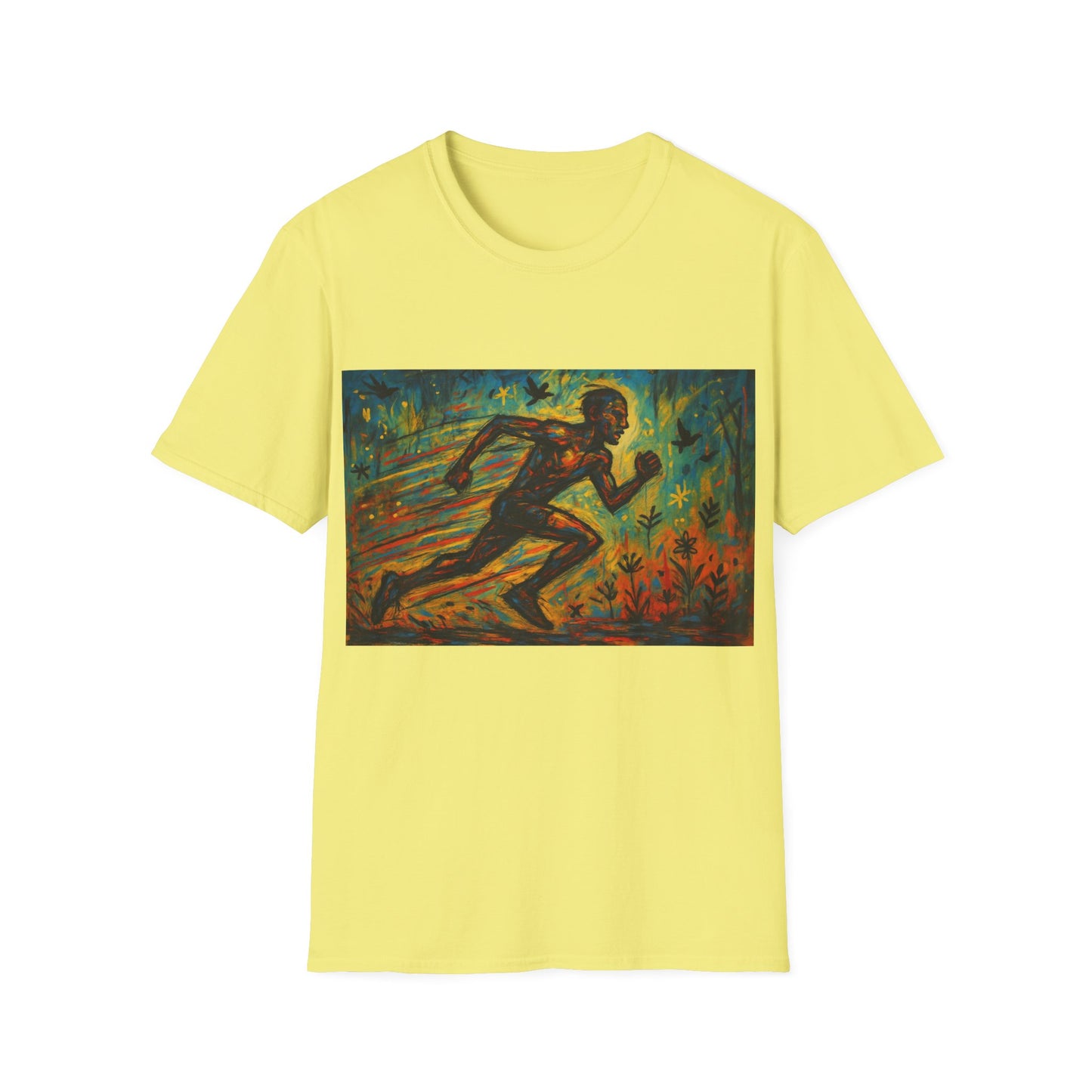 Dynamic Art Running T-Shirt - Inspired Fitness Gift, Activewear, Motivational Tee, Gift for Runners, Sports Apparel