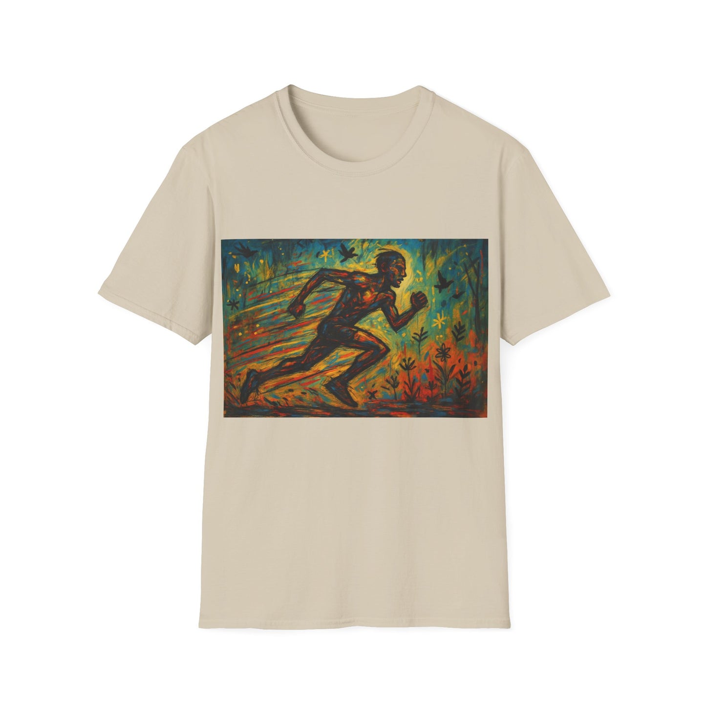 Dynamic Art Running T-Shirt - Inspired Fitness Gift, Activewear, Motivational Tee, Gift for Runners, Sports Apparel