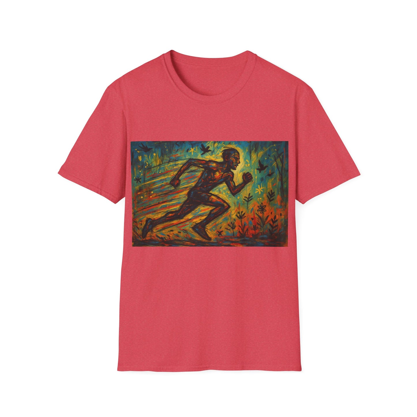Dynamic Art Running T-Shirt - Inspired Fitness Gift, Activewear, Motivational Tee, Gift for Runners, Sports Apparel