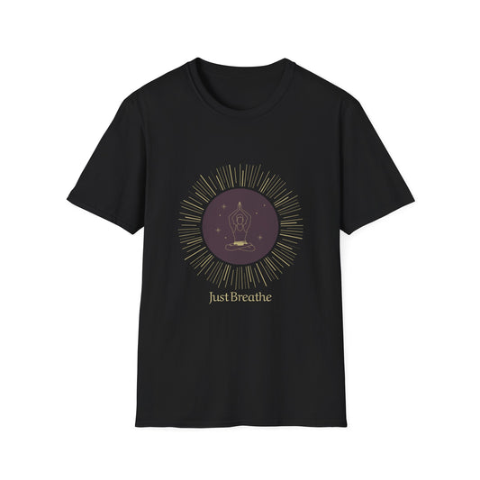 Unisex Softstyle T-Shirt - Inspirational 'Just Breathe' Tee, Relaxation Gift, Mindfulness Apparel, Meditation Shirt, Casual Outfit