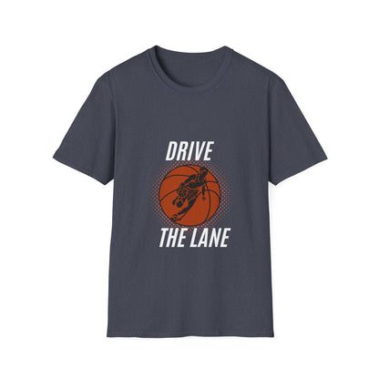 Drive the Lane Basketball T-Shirt - Unisex Softstyle Tee for Sports Lovers