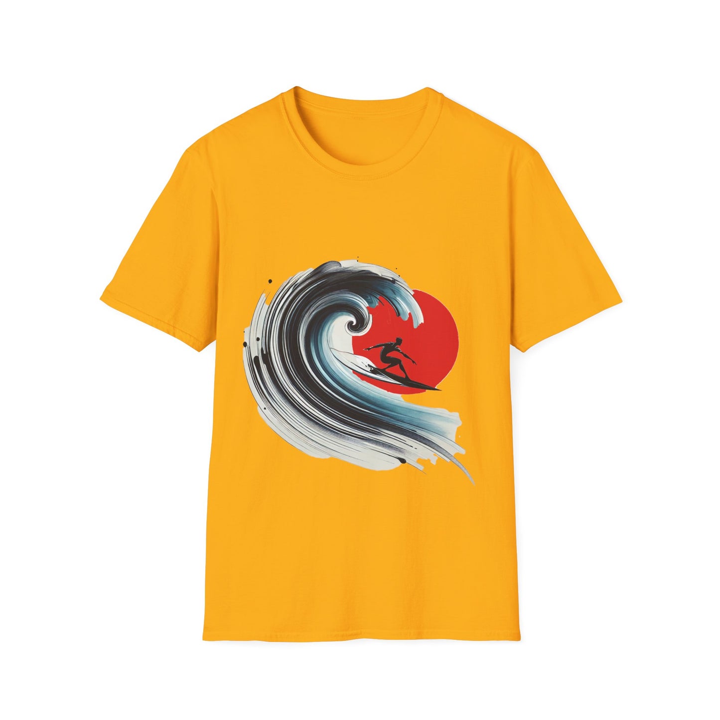 Surfing Wave Unisex Softstyle T-Shirt - Perfect for Beach Lovers