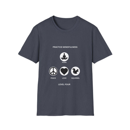Peace Love Meditation T-Shirt, Unisex Graphic Tee, Mindfulness Shirt, Yoga Lover Gift, Casual Wear, Comfortable Top