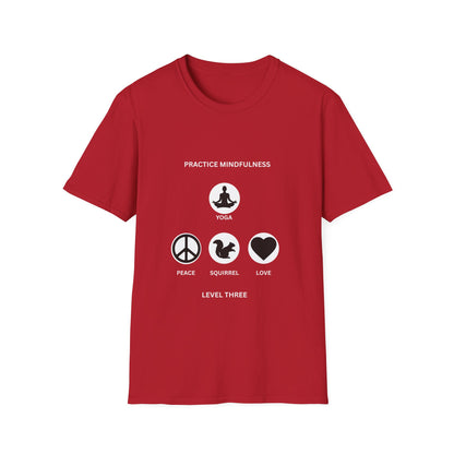 Peace, Love, & Nature Unisex T-Shirt - Softstyle Graphic Tee for Mindfulness and Eco Lovers, Relaxed Fit, Gift for Nature Enthusiasts