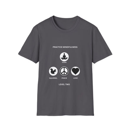Mindfulness Unisex T-Shirt, Yoga Apparel, Peace & Love Tee, Meditation Gift, Casual Wear, Self-Care Shirt