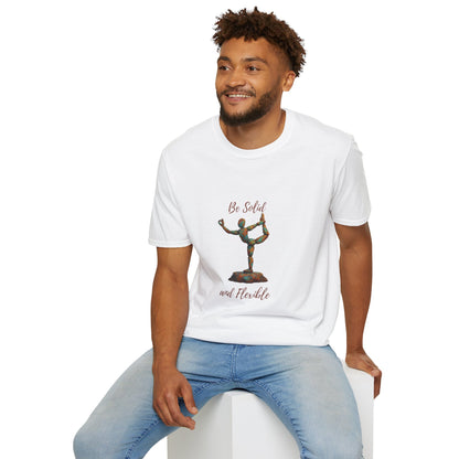 Inspirational Unisex Softstyle T-Shirt - "Be Solid and Flexible"