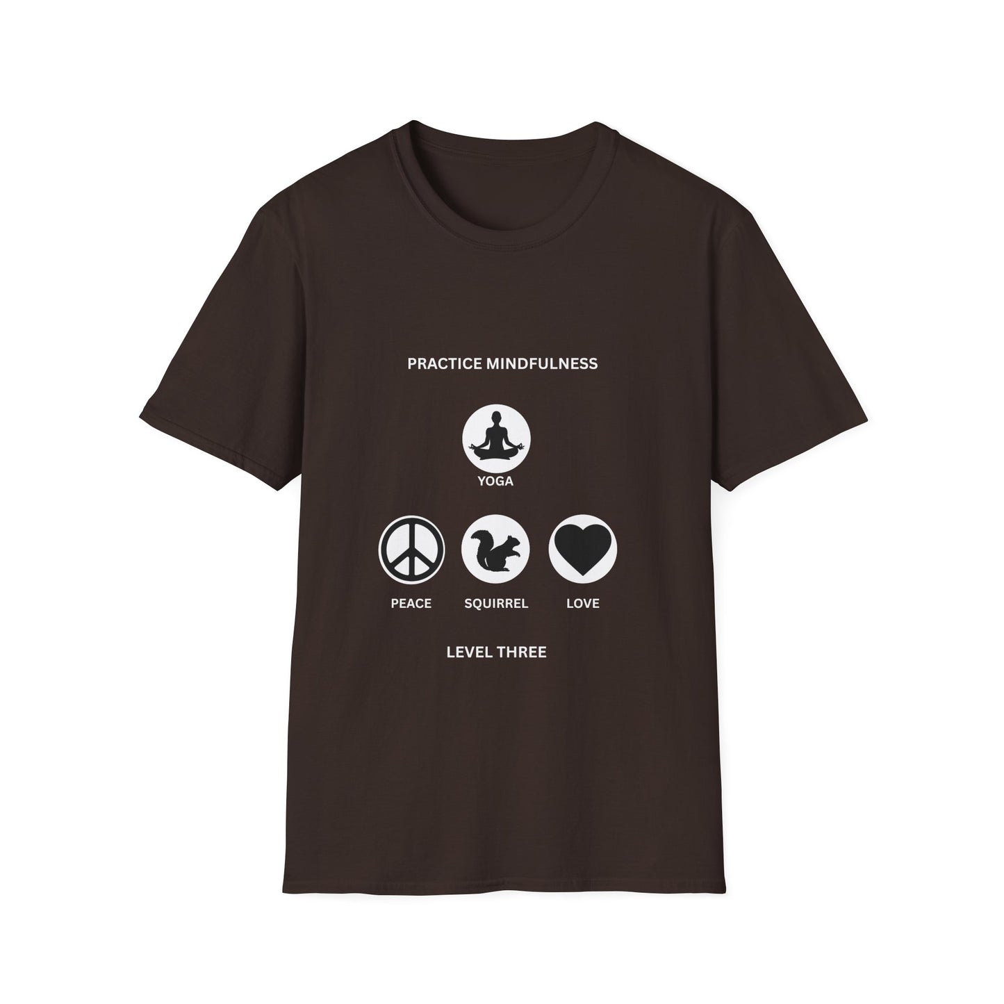 Peace, Love, & Nature Unisex T-Shirt - Softstyle Graphic Tee for Mindfulness and Eco Lovers, Relaxed Fit, Gift for Nature Enthusiasts