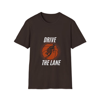 Drive the Lane Basketball T-Shirt - Unisex Softstyle Tee for Sports Lovers