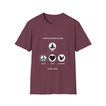 Peace Love Meditation T-Shirt, Unisex Graphic Tee, Mindfulness Shirt, Yoga Lover Gift, Casual Wear, Comfortable Top
