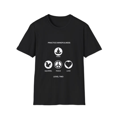 Mindfulness Unisex T-Shirt, Yoga Apparel, Peace & Love Tee, Meditation Gift, Casual Wear, Self-Care Shirt